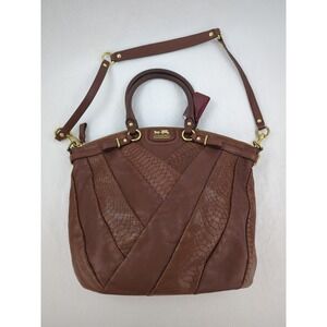 Coach Brown and Gold Leather Tote Bag